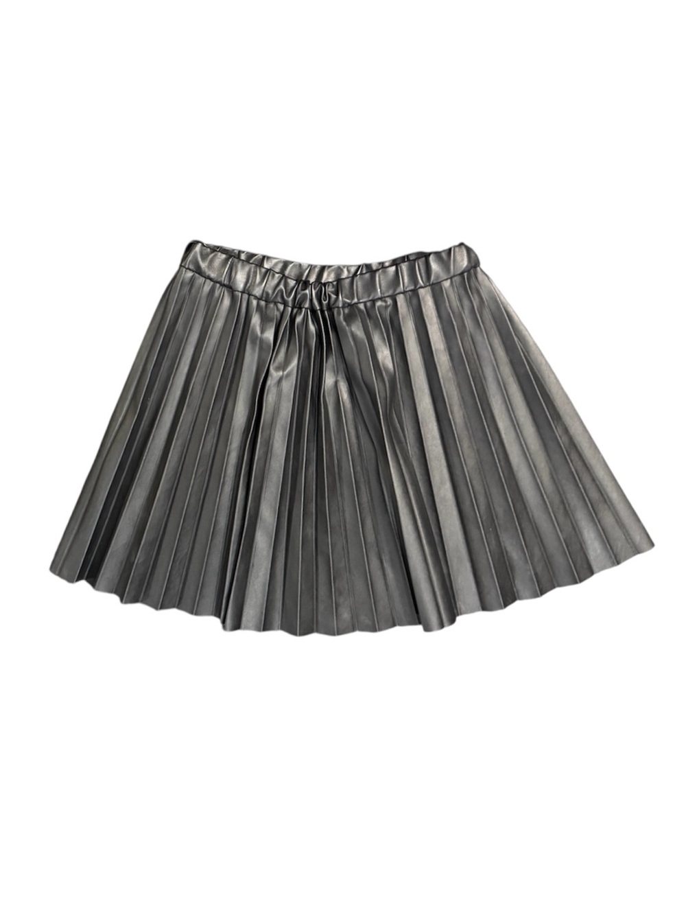 Crewcuts | Girls Pleated Pleather Mini Skirt Black, Size Medium